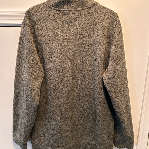 Eddie Bauer Mens Radiator Fleece Pullover Sweater Snap Front Gray XL Long Sleeve - Picture 3 of 8